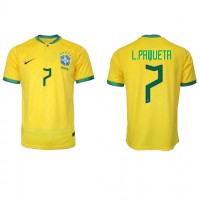 Brasilien Lucas Paqueta #7 Fußballbekleidung Heimtrikot WM 2022 Kurzarm